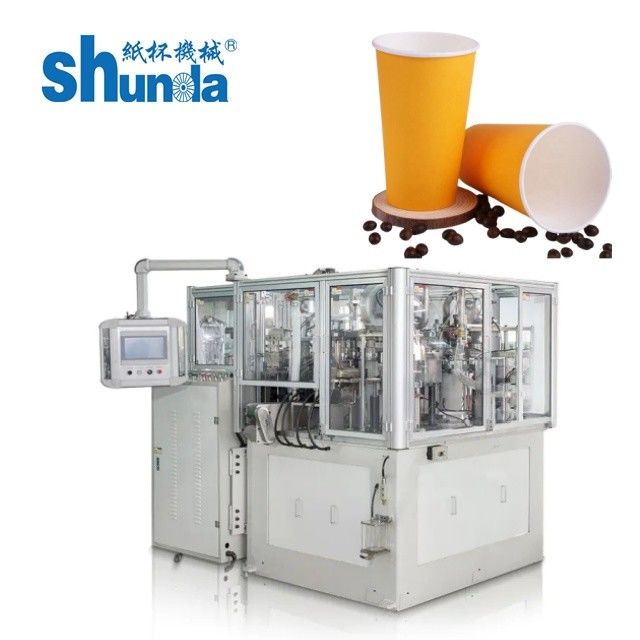Automatic Paper Cup Forming Machine , Ice Cream / Coffee Paper Cup Making Plant