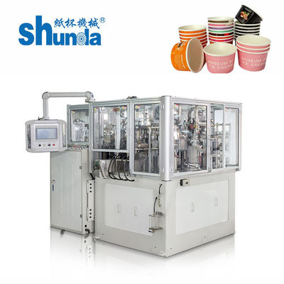 高速紙コップ機械、米国でベスト セラー機械台湾の技術を形作る Shunda の自動高速ペーパー熱いコップ