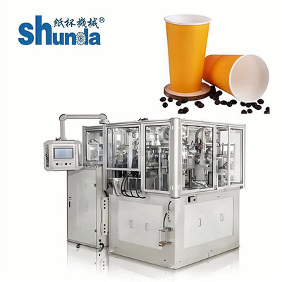 高速紙コップ機械、Shunda のアイス クリーム、茶、コーヒーのための高速紙コップ機械